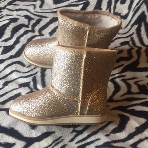 Girls Gold Glitz boots